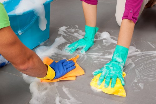 Desk and reception cleaning by office cleaners in Brent