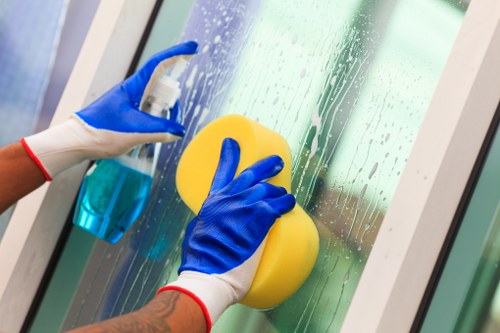 Professional carpet cleaner in Brent restoring a living room carpet