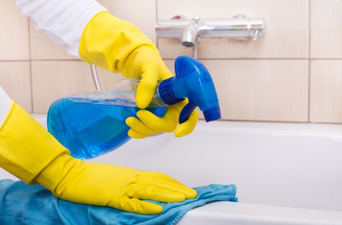 Brent Carpetcleaning team following a health and safety policy on site