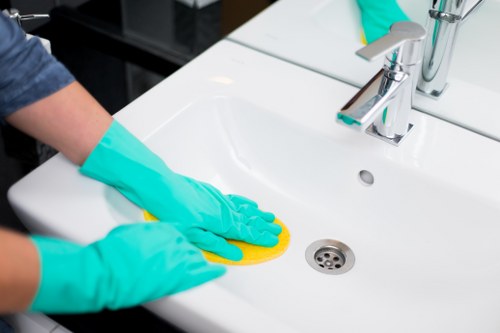Deep bathroom cleaning in a Brent home